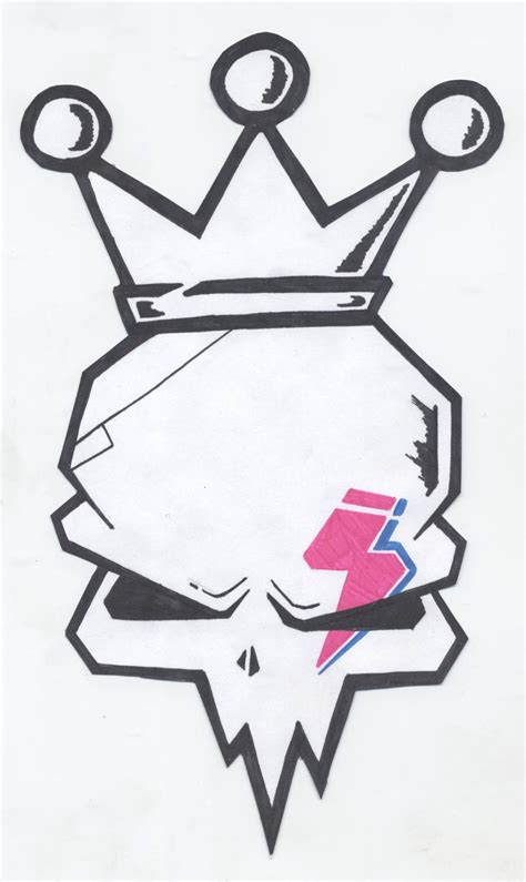 Graffiti Crown Drawing